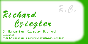 richard cziegler business card